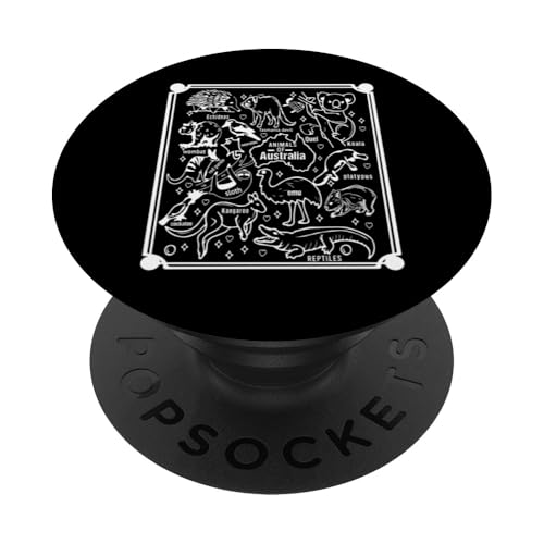 Australische Tierausbildung Zoologie Tiere Australiens PopSockets Klebender PopGrip Australische Tierausbildung Zoologie Tiere Australiens PopSockets Klebender PopGrip von Lustige australische Tiere Blumengrafiken