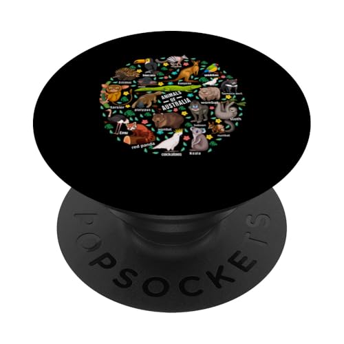 Australische Tierausbildung Zoologie Tiere Australiens PopSockets Klebender PopGrip Australische Tierausbildung Zoologie Tiere Australiens PopSockets Klebender PopGrip von Lustige australische Tiere Blumengrafiken