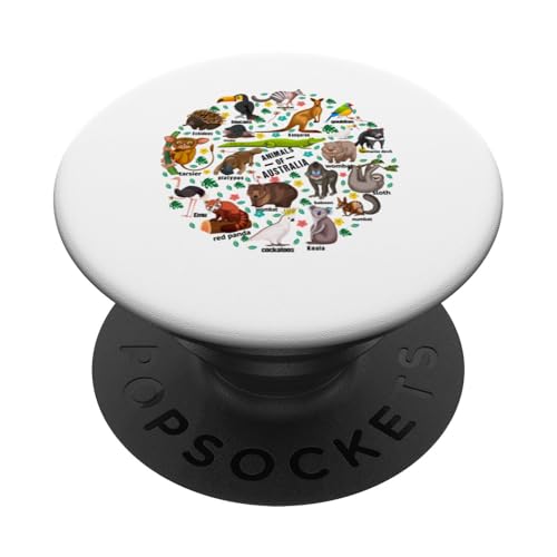 Australische Tierausbildung Zoologie Tiere Australiens PopSockets Klebender PopGrip Australische Tierausbildung Zoologie Tiere Australiens PopSockets Klebender PopGrip von Lustige australische Tiere Blumengrafiken