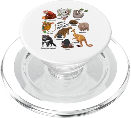 Australische Tierausbildung Zoologie Tiere Australiens PopSockets PopGrip für MagSafe Australische Tierausbildung Zoologie Tiere Australiens PopSockets PopGrip für MagSafe von Lustige australische Tiere Blumengrafiken