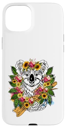 Australisches Tier Koala mit Blumen florale Koala -Liebhaber Hülle für iPhone 15 Plus Australisches Tier Koala mit Blumen florale Koala -Liebhaber Hülle für iPhone 15 Plus von Lustige australische Tiere Blumengrafiken