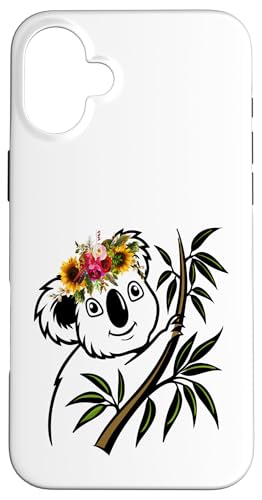 Australisches Tier Koala mit Blumen florale Koala -Liebhaber Hülle für iPhone 16 Plus Australisches Tier Koala mit Blumen florale Koala -Liebhaber Hülle für iPhone 16 Plus von Lustige australische Tiere Blumengrafiken