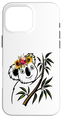 Australisches Tier Koala mit Blumen florale Koala -Liebhaber Hülle für iPhone 16 Pro Max Australisches Tier Koala mit Blumen florale Koala -Liebhaber Hülle für iPhone 16 Pro Max von Lustige australische Tiere Blumengrafiken