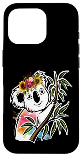 Australisches Tier Koala mit Blumen florale Koala -Liebhaber Hülle für iPhone 16 Pro Australisches Tier Koala mit Blumen florale Koala -Liebhaber Hülle für iPhone 16 Pro von Lustige australische Tiere Blumengrafiken