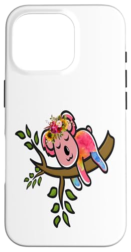 Australisches Tier Koala mit Blumen florale Koala -Liebhaber Hülle für iPhone 16 Pro Australisches Tier Koala mit Blumen florale Koala -Liebhaber Hülle für iPhone 16 Pro von Lustige australische Tiere Blumengrafiken