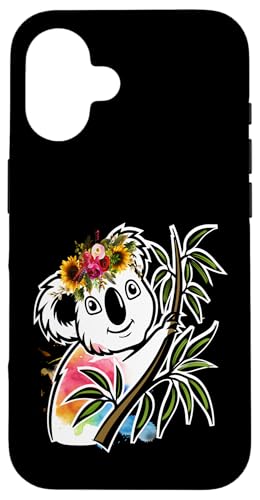 Australisches Tier Koala mit Blumen florale Koala -Liebhaber Hülle für iPhone 16 Australisches Tier Koala mit Blumen florale Koala -Liebhaber Hülle für iPhone 16 von Lustige australische Tiere Blumengrafiken