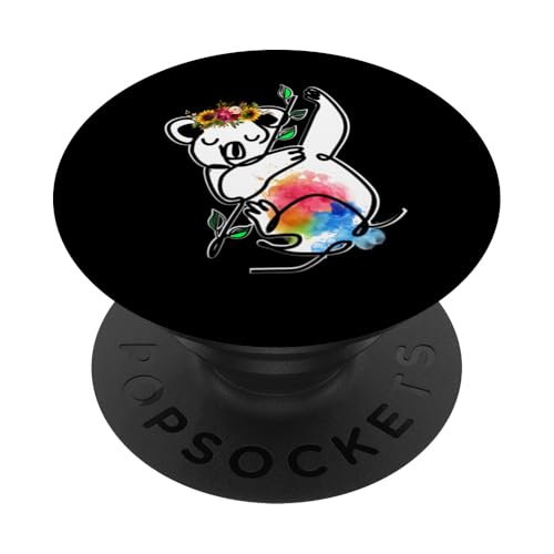 Australisches Tier Koala mit Blumen florale Koala -Liebhaber PopSockets Klebender PopGrip Australisches Tier Koala mit Blumen florale Koala -Liebhaber PopSockets Klebender PopGrip von Lustige australische Tiere Blumengrafiken