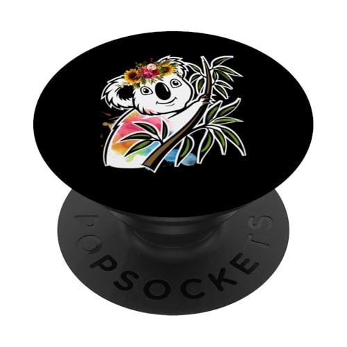Australisches Tier Koala mit Blumen florale Koala -Liebhaber PopSockets Klebender PopGrip Australisches Tier Koala mit Blumen florale Koala -Liebhaber PopSockets Klebender PopGrip von Lustige australische Tiere Blumengrafiken