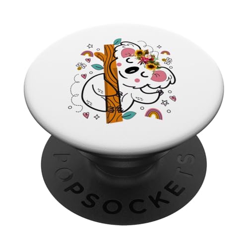 Australisches Tier Koala mit Blumen florale Koala -Liebhaber PopSockets Klebender PopGrip Australisches Tier Koala mit Blumen florale Koala -Liebhaber PopSockets Klebender PopGrip von Lustige australische Tiere Blumengrafiken