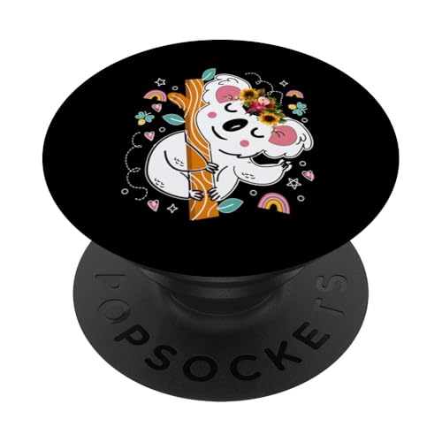 Australisches Tier Koala mit Blumen florale Koala -Liebhaber PopSockets Klebender PopGrip Australisches Tier Koala mit Blumen florale Koala -Liebhaber PopSockets Klebender PopGrip von Lustige australische Tiere Blumengrafiken