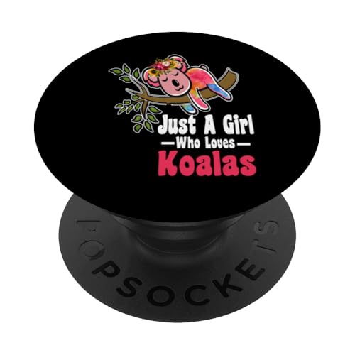 Frauen nur ein Mädchen, das Koalas australisches Tier Koala PopSockets Klebender PopGrip von Lustige australische Tiere Blumengrafiken