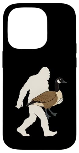 Bigfoot Carrying Canadian Goose Hülle für iPhone 14 Pro von Lustige kanadische Gänse Geschenke Gans