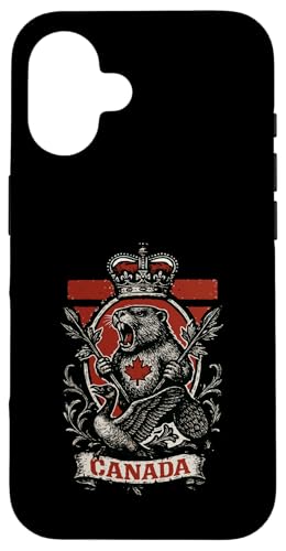 Canadian Crest Industrious Beaver Ungovernable Goose Hülle für iPhone 16 Canadian Crest Industrious Beaver Ungovernable Goose Hülle für iPhone 16 von Lustige kanadische Gänse Geschenke Gans