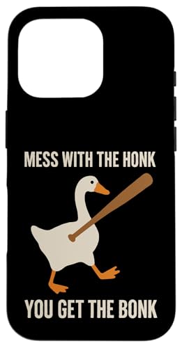 Mess With The Honk You Get The Bonk Hülle für iPhone 16 Pro Mess With The Honk You Get The Bonk Hülle für iPhone 16 Pro von Lustige kanadische Gänse Geschenke Gans