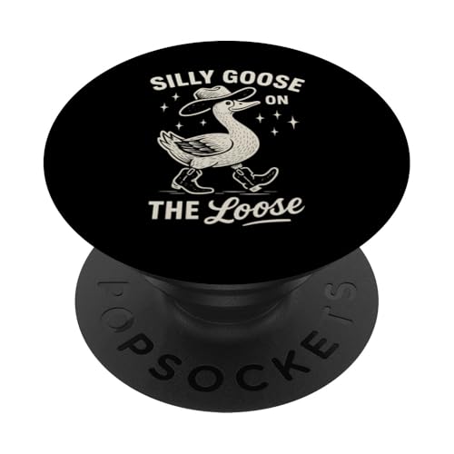 Silly Goose On The Loose PopSockets Klebender PopGrip Silly Goose On The Loose PopSockets Klebender PopGrip von Lustige kanadische Gänse Geschenke Gans
