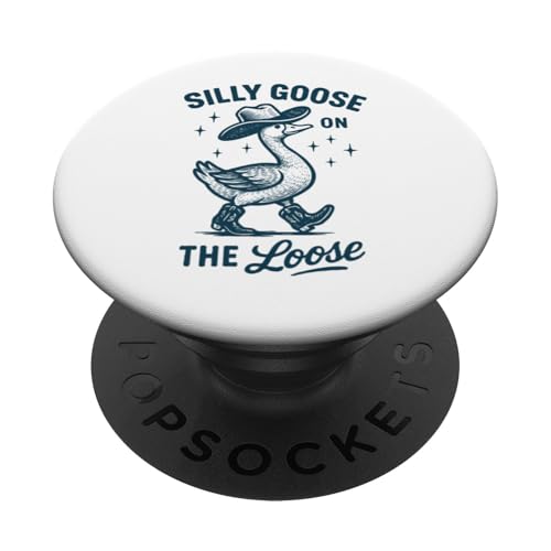 Silly Goose On The Loose PopSockets Klebender PopGrip Silly Goose On The Loose PopSockets Klebender PopGrip von Lustige kanadische Gänse Geschenke Gans