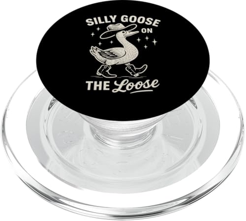 Silly Goose On The Loose PopSockets PopGrip für MagSafe Silly Goose On The Loose PopSockets PopGrip für MagSafe von Lustige kanadische Gänse Geschenke Gans