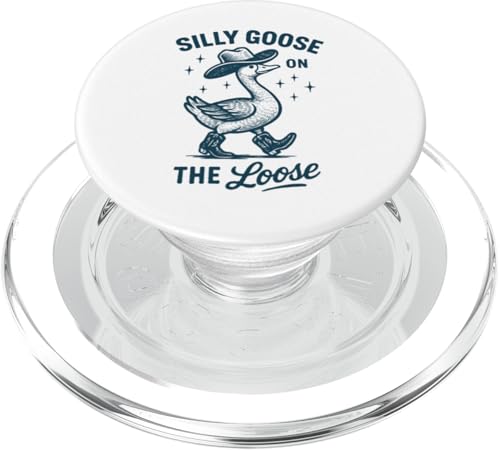 Silly Goose On The Loose PopSockets PopGrip für MagSafe Silly Goose On The Loose PopSockets PopGrip für MagSafe von Lustige kanadische Gänse Geschenke Gans