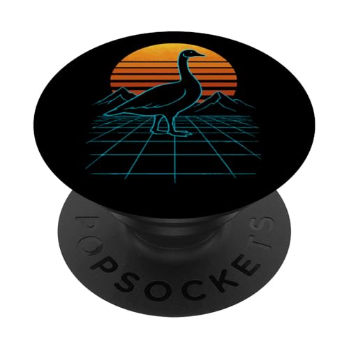 Synthwave -Ästhetik 70er 80er Vintage Retro PopSockets Klebender PopGrip Synthwave -Ästhetik 70er 80er Vintage Retro PopSockets Klebender PopGrip von Lustige kanadische Gänse Geschenke Gans