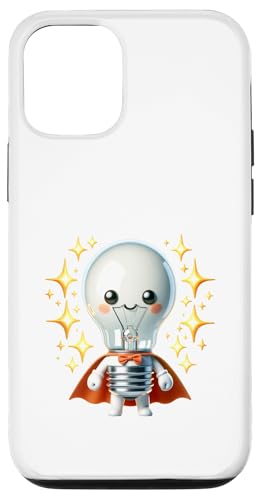 Süßer Glühbirne Superheld Elektriker Superheld Glühlampe Hülle für iPhone 12/12 Pro von Lustiger Glüh Lampen Held Super Glühbirnen Hero