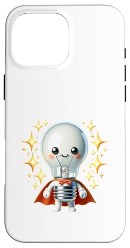 Süßer Glühbirne Superheld Elektriker Superheld Glühlampe Hülle für iPhone 16 Pro Max Süßer Glühbirne Superheld Elektriker Superheld Glühlampe Hülle für iPhone 16 Pro Max von Lustiger Glüh Lampen Held Super Glühbirnen Hero