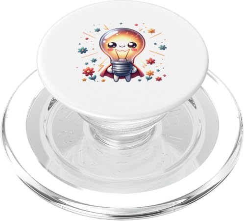 Süßer Glühbirne Superheld Elektriker Superheld Glühlampe PopSockets PopGrip für MagSafe Süßer Glühbirne Superheld Elektriker Superheld Glühlampe PopSockets PopGrip für MagSafe von Lustiger Glüh Lampen Held Super Glühbirnen Hero