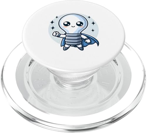 Süßer Glühbirne Superheld Elektriker Superheld Glühlampe PopSockets PopGrip für MagSafe Süßer Glühbirne Superheld Elektriker Superheld Glühlampe PopSockets PopGrip für MagSafe von Lustiger Glüh Lampen Held Super Glühbirnen Hero