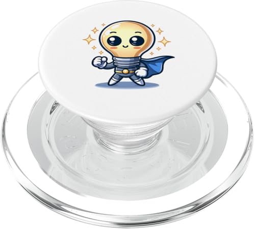 Süßer Glühbirne Superheld Elektriker Superheld Glühlampe PopSockets PopGrip für MagSafe Süßer Glühbirne Superheld Elektriker Superheld Glühlampe PopSockets PopGrip für MagSafe von Lustiger Glüh Lampen Held Super Glühbirnen Hero