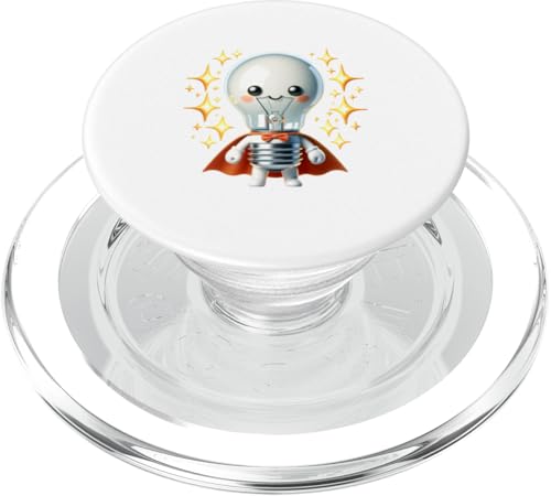 Süßer Glühbirne Superheld Elektriker Superheld Glühlampe PopSockets PopGrip für MagSafe Süßer Glühbirne Superheld Elektriker Superheld Glühlampe PopSockets PopGrip für MagSafe von Lustiger Glüh Lampen Held Super Glühbirnen Hero