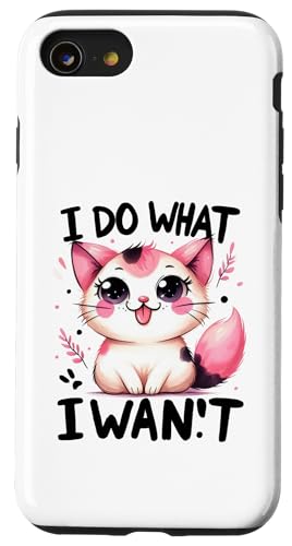 lustiges sarkastisches Katzen Zitat ironisches Design Hülle für iPhone SE (2020) / 7 / 8 von Lustiger Katzen Spruch, Lustig sarkastisch