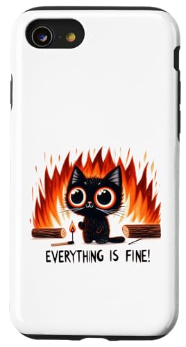 lustiges sarkastisches Katzen Zitat ironisches Design Hülle für iPhone SE (2020) / 7 / 8 von Lustiger Katzen Spruch, Lustig sarkastisch
