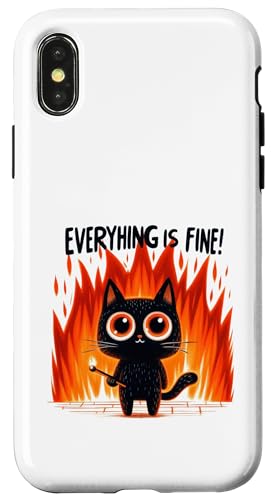 lustiges sarkastisches Katzen Zitat ironisches Design Hülle für iPhone X/XS von Lustiger Katzen Spruch, Lustig sarkastisch