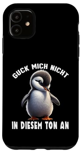 Arbeiten Witziger Lustiger Spruch Sprüche süßes Pinguin Hülle für iPhone 11 von Lustiger Pinguin Spruch | Geschenk Herren & Damen
