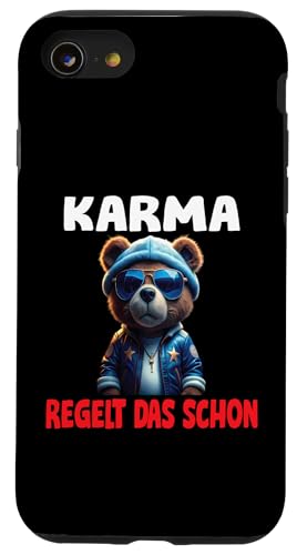 Arbeiten Witziger Lustiger Spruch Sprüche süßes Teddy Büro Hülle für iPhone SE (2020) / 7 / 8 von Lustiger Pinguin Spruch | Geschenk Herren & Damen