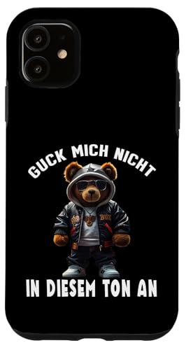 Arbeiten Witziger Lustiger Spruch Sprüche süßes Teddy Hülle für iPhone 11 von Lustiger Pinguin Spruch | Geschenk Herren & Damen