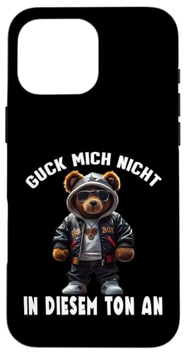 Arbeiten Witziger Lustiger Spruch Sprüche süßes Teddy Hülle für iPhone 16 Pro Max von Lustiger Pinguin Spruch | Geschenk Herren & Damen