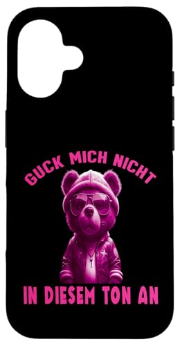 Arbeiten Witziger Lustiger Spruch Sprüche süßes Teddy Hülle für iPhone 16 von Lustiger Pinguin Spruch | Geschenk Herren & Damen