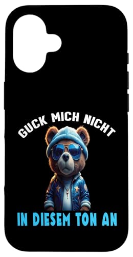 Arbeiten Witziger Lustiger Spruch Sprüche süßes Teddy Hülle für iPhone 16 von Lustiger Pinguin Spruch | Geschenk Herren & Damen