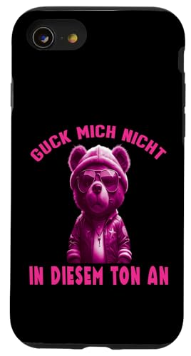 Arbeiten Witziger Lustiger Spruch Sprüche süßes Teddy Hülle für iPhone SE (2020) / 7 / 8 von Lustiger Pinguin Spruch | Geschenk Herren & Damen