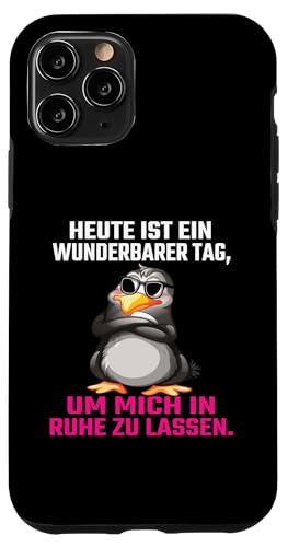 Heute Ist Ein Wunderbarer Tag Um Mich In Ruhe Zu Lassen Hülle für iPhone 11 Pro von Lustiger Pinguin Spruch | Geschenk Herren & Damen