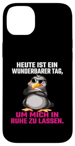 Heute Ist Ein Wunderbarer Tag Um Mich In Ruhe Zu Lassen Hülle für iPhone 14 Plus von Lustiger Pinguin Spruch | Geschenk Herren & Damen