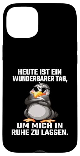 Heute Ist Ein Wunderbarer Tag Um Mich In Ruhe Zu Lassen Hülle für iPhone 15 Plus von Lustiger Pinguin Spruch | Geschenk Herren & Damen