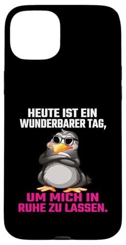 Heute Ist Ein Wunderbarer Tag Um Mich In Ruhe Zu Lassen Hülle für iPhone 15 Plus von Lustiger Pinguin Spruch | Geschenk Herren & Damen