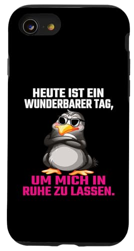 Heute Ist Ein Wunderbarer Tag Um Mich In Ruhe Zu Lassen Hülle für iPhone SE (2020) / 7 / 8 von Lustiger Pinguin Spruch | Geschenk Herren & Damen