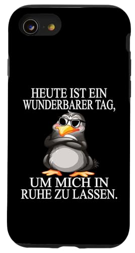 Heute Ist Ein Wunderbarer Tag Um Mich In Ruhe Zu Lassen Hülle für iPhone SE (2020) / 7 / 8 von Lustiger Pinguin Spruch | Geschenk Herren & Damen