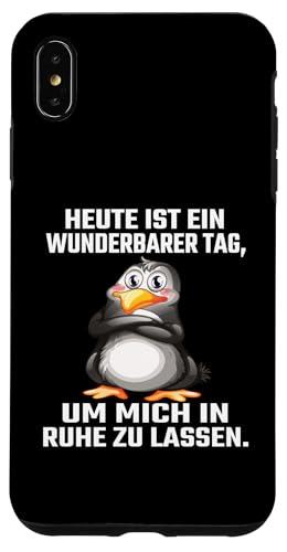 Heute Ist Ein Wunderbarer Tag Um Mich In Ruhe Zu Lassen Hülle für iPhone XS Max von Lustiger Pinguin Spruch | Geschenk Herren & Damen