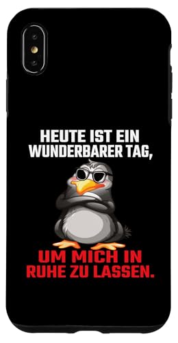 Heute Ist Ein Wunderbarer Tag Um Mich In Ruhe Zu Lassen Hülle für iPhone XS Max von Lustiger Pinguin Spruch | Geschenk Herren & Damen