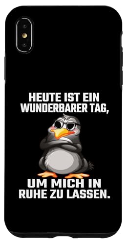 Heute Ist Ein Wunderbarer Tag Um Mich In Ruhe Zu Lassen Hülle für iPhone XS Max von Lustiger Pinguin Spruch | Geschenk Herren & Damen