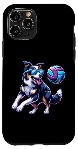 Cooler Hund Spielt Mit Ball Sonnenbrille Hülle für iPhone 11 Pro von Lustiger Schäferhund Mit Volleyball