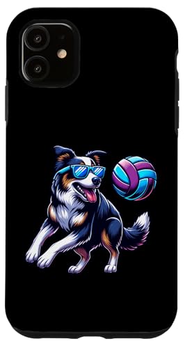 Cooler Hund Spielt Mit Ball Sonnenbrille Hülle für iPhone 11 von Lustiger Schäferhund Mit Volleyball